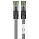 Cat8 internetkabel 0,25m grijs 100% koper - extra afgeschermd