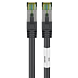 Cat8 internetkabel 0,50m zwart 100% koper - extra afgeschermd