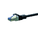 Cat6a internetkabel 15m zwart 100% koper - extra afgeschermd
