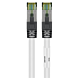 Cat8 internetkabel 1m wit 100% koper - extra afgeschermd