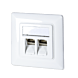 Cat6 keystone voorzetplaat - wit