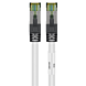 Cat8 internetkabel 0,25m wit 100% koper - extra afgeschermd