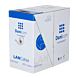 Cat6 internetkabel op rol 305m solid grijs CCA - extra afgeschermd