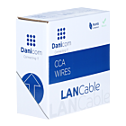 CAT5e internetkabel voor buiten op rol 100m solid zwart CCA - onafgeschermd