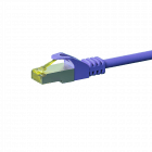 Cat7 internetkabel 0,25m paars 100% koper - extra afgeschermd