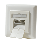 Cat6a internetdoos inbouw ivoor - afgeschermd