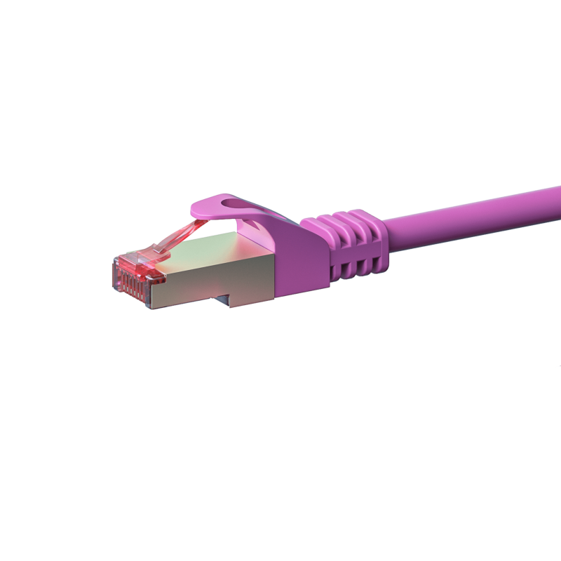 Cat6 internetkabel 5m roze 100% koper - extra afgeschermd