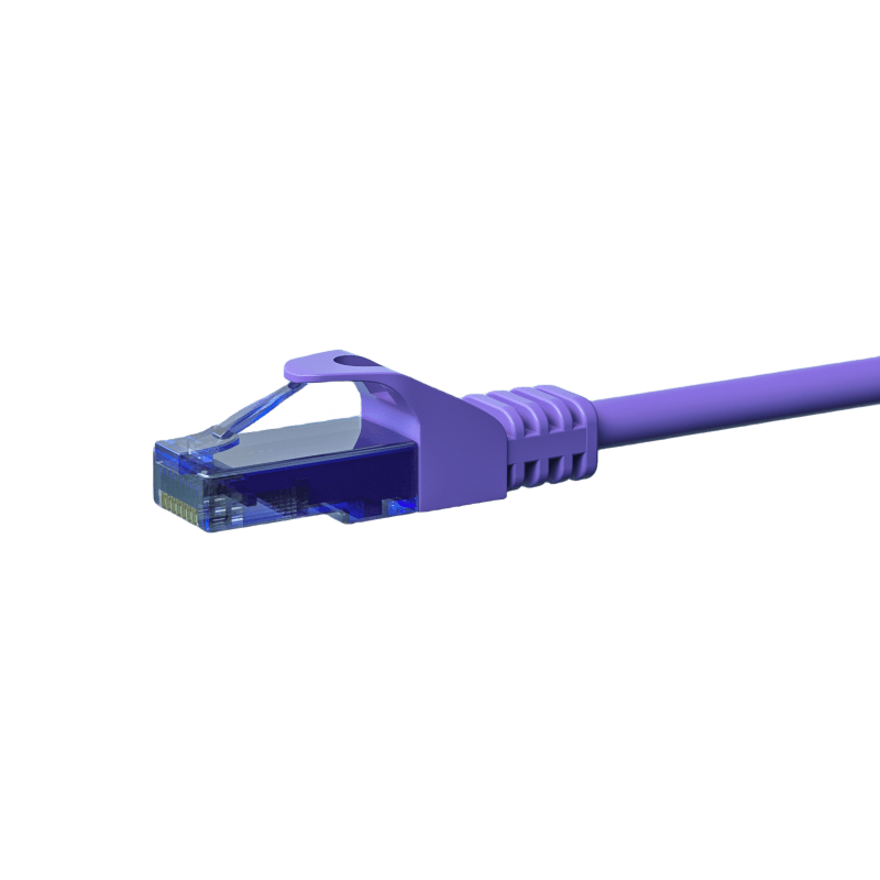 Cat6a internetkabel 5m paars 100% koper - onafgeschermd