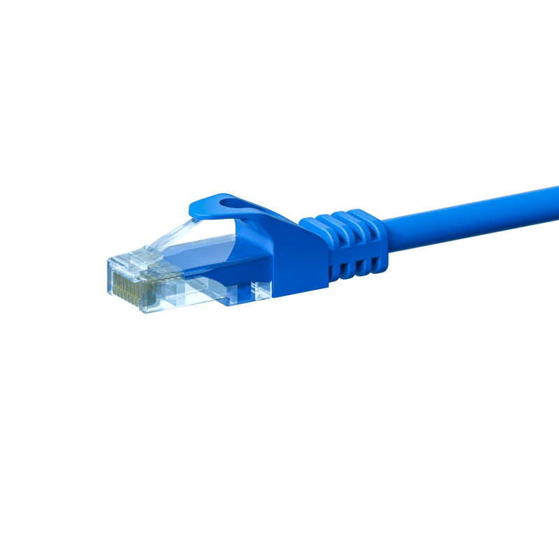 Cat5e internetkabel 10m blauw 100% koper - onafgeschermd