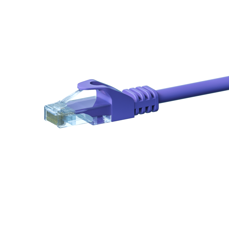 Cat5e internetkabel 7,50m paars 100% koper - onafgeschermd