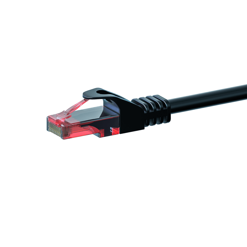 Cat6 internetkabel 20m zwart 100% koper - onafgeschermd
