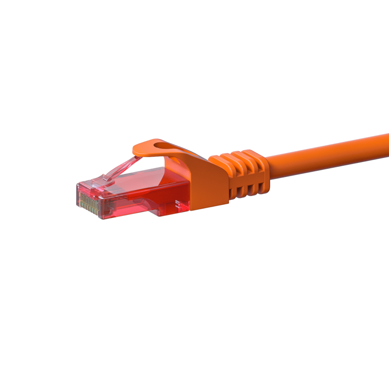 Cat6 internetkabel 0,15m oranje 100% koper - onafgeschermd