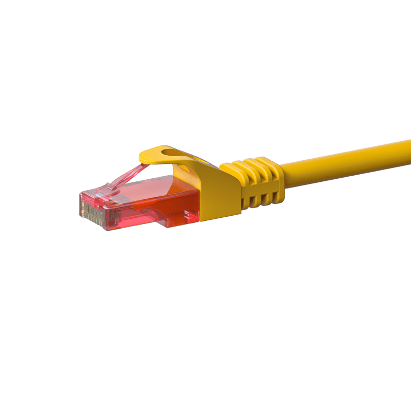 Cat6 internetkabel 1,50m geel 100% koper - onafgeschermd