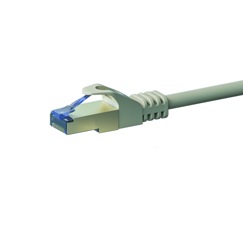 Cat6a internetkabel 50m grijs 100% koper - extra afgeschermd