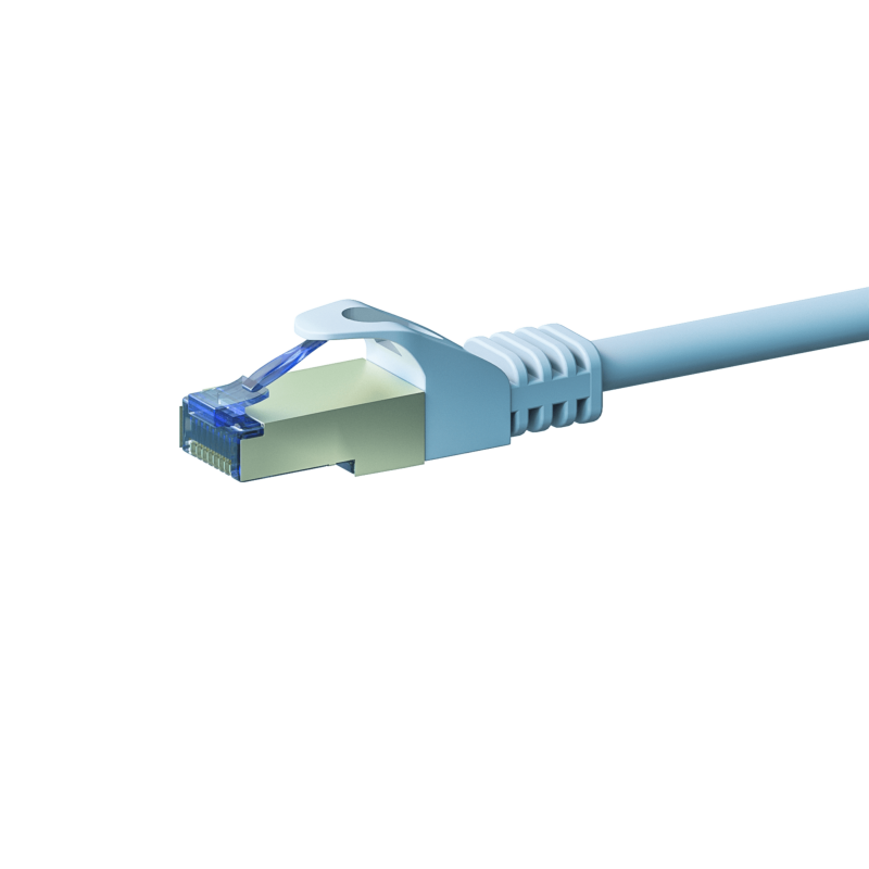 Cat6a internetkabel 0,50m wit 100% koper - extra afgeschermd