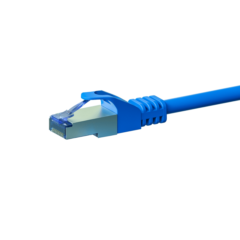 Cat6a internetkabel 10m blauw 100% koper - extra afgeschermd