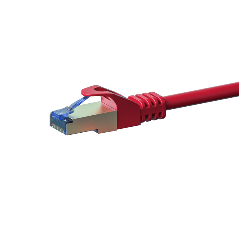 Cat6a internetkabel 0,50m rood 100% koper - extra afgeschermd