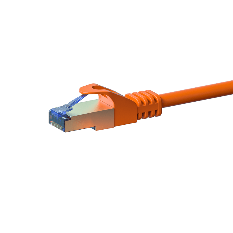 Cat6a internetkabel 1,50m oranje 100% koper - extra afgeschermd