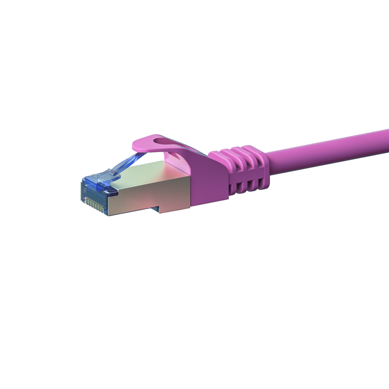 Cat6a internetkabel 20m roze 100% koper - extra afgeschermd