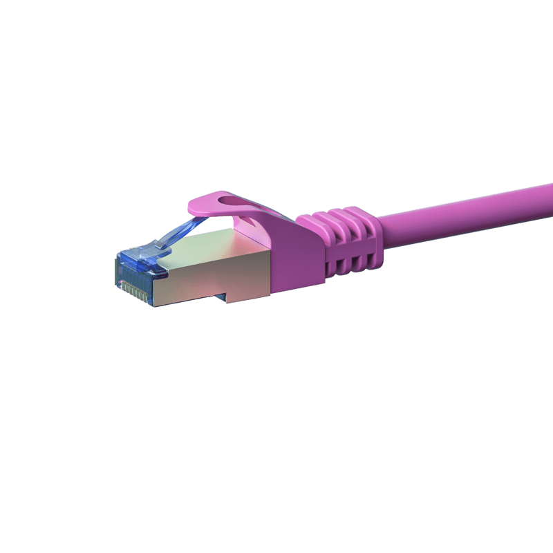 Cat6a internetkabel 30m roze 100% koper - extra afgeschermd