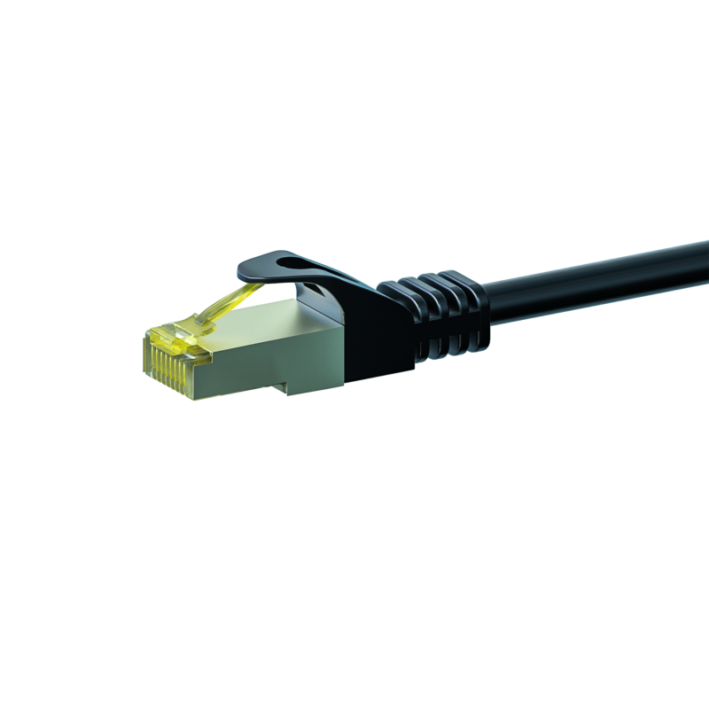 Cat7 internetkabel 30m zwart 100% koper - extra afgeschermd