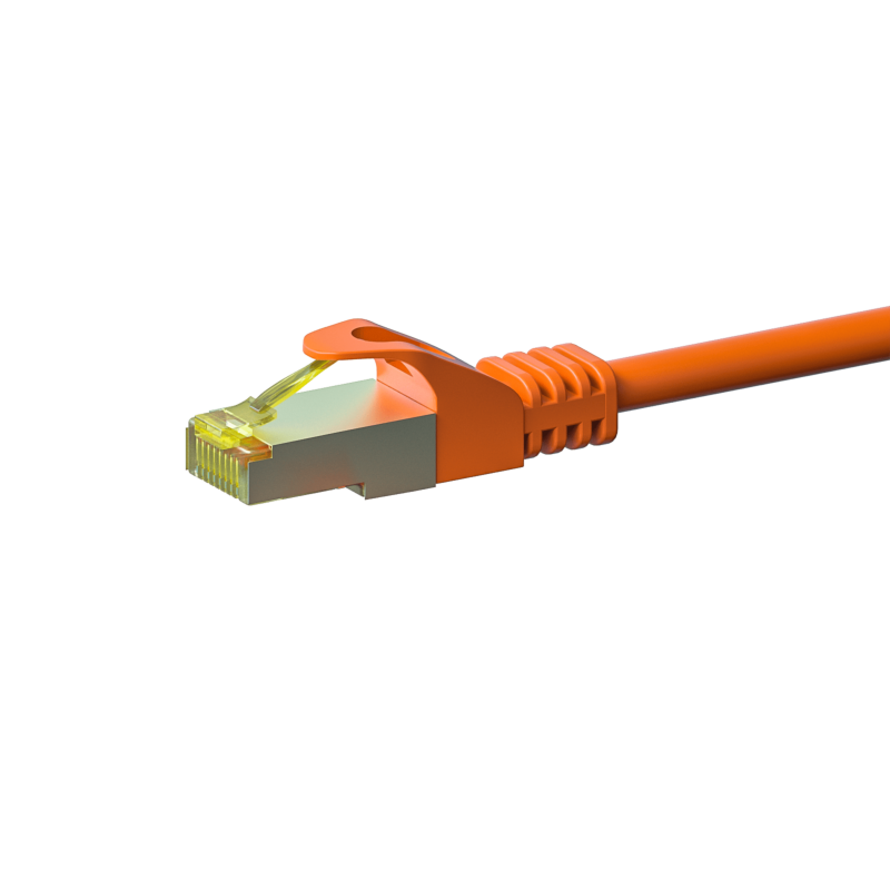 Cat7 internetkabel 1,50m oranje 100% koper - extra afgeschermd