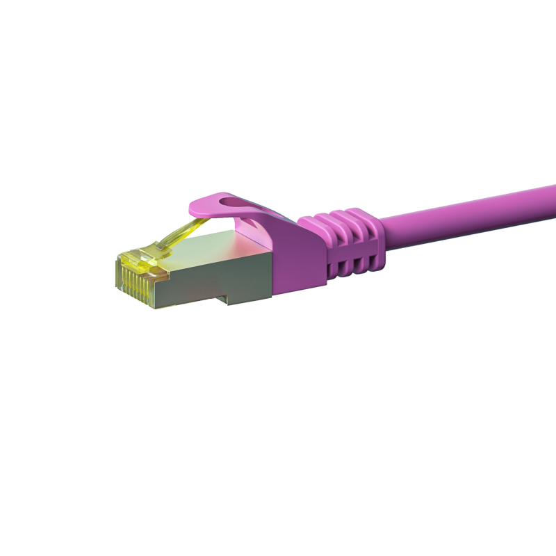 Cat7 internetkabel 1,50m roze 100% koper - extra afgeschermd