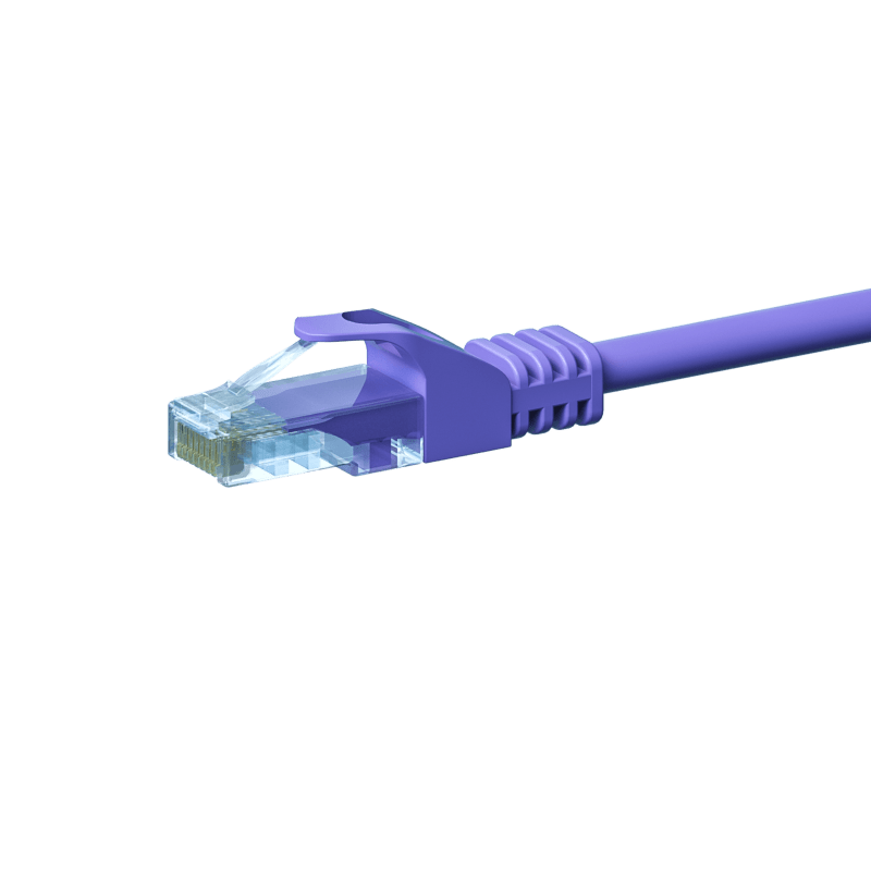 CAT5e internetkabel 0,50m paars - onafgeschermd - CCA