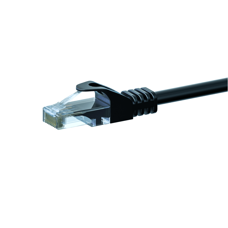 Cat6 internetkabel 1m zwart - onafgeschermd - CCA