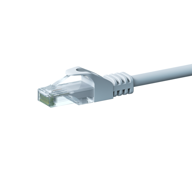 Cat6 internetkabel 0,50m wit - onafgeschermd - CCA