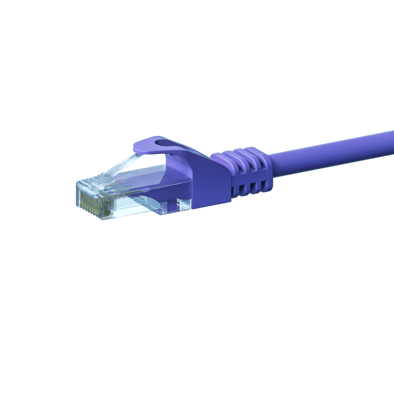 Cat6 internetkabel 3m paars - onafgeschermd - CCA