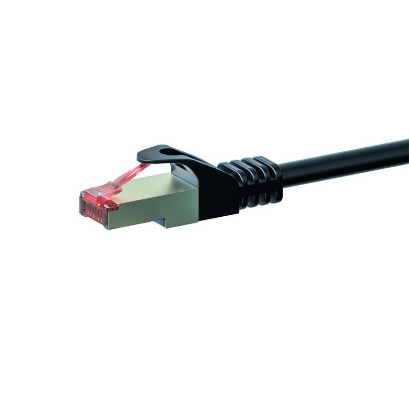 Cat6 internetkabel 1,50m zwart 100% koper - extra afgeschermd