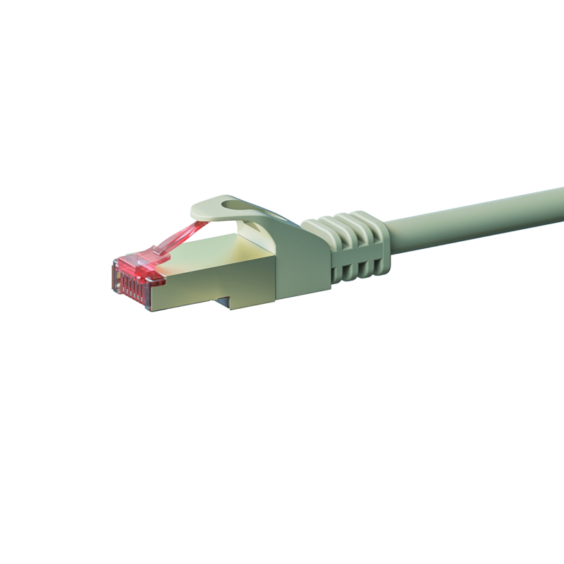 Cat6 internetkabel 1,50m grijs 100% koper - extra afgeschermd