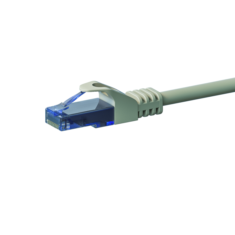 Cat6a internetkabel 20m grijs 100% koper - onafgeschermd
