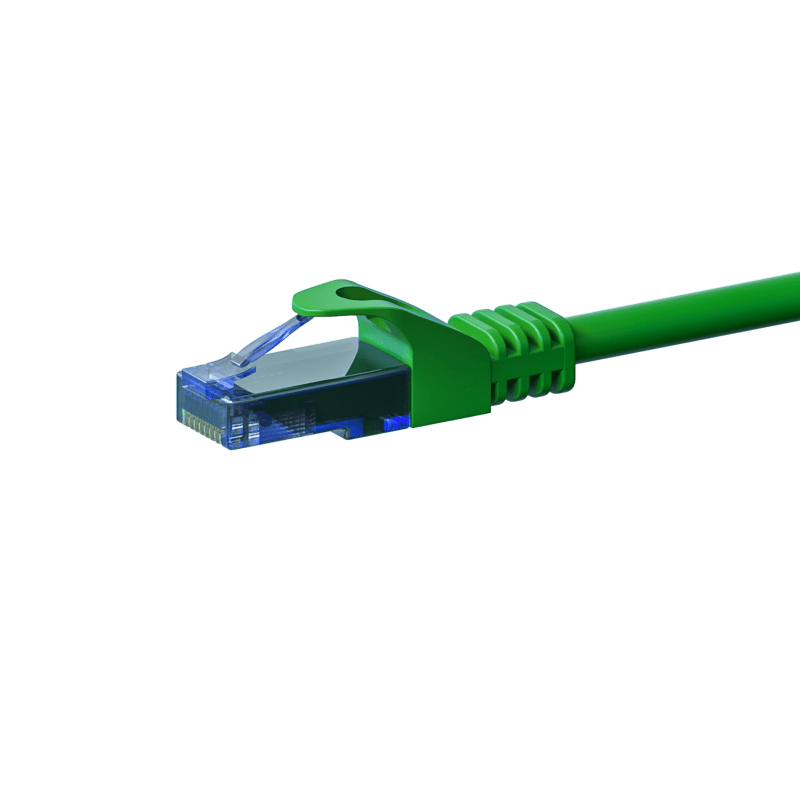 Cat6a internetkabel 15m groen - 100% koper - onafgeschermd