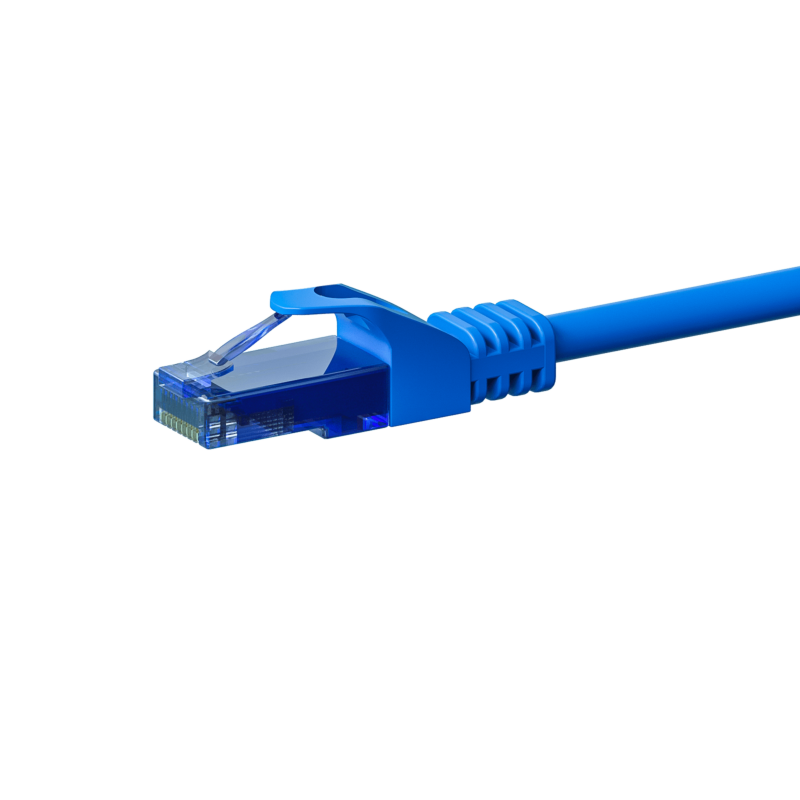 UTP CAT6a patchkabel 0,25m blauw - 100% koper