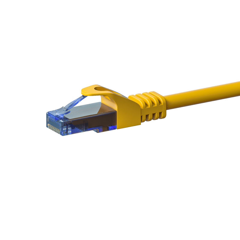 Cat6a internetkabel 1m geel 100% koper - onafgeschermd