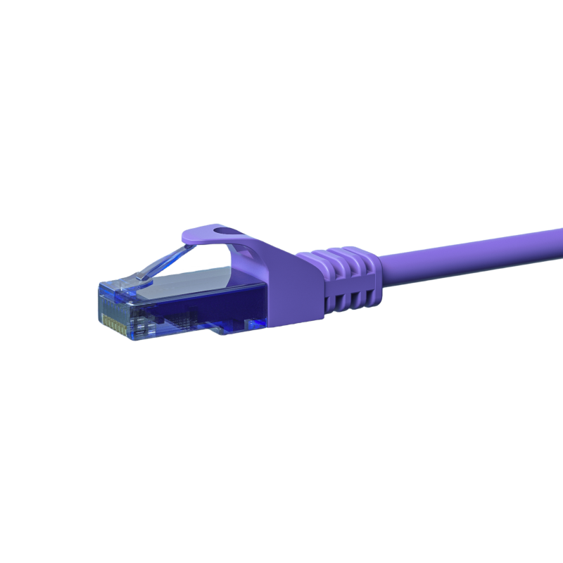 UTP CAT6a patchkabel 0,15m paars - 100% koper