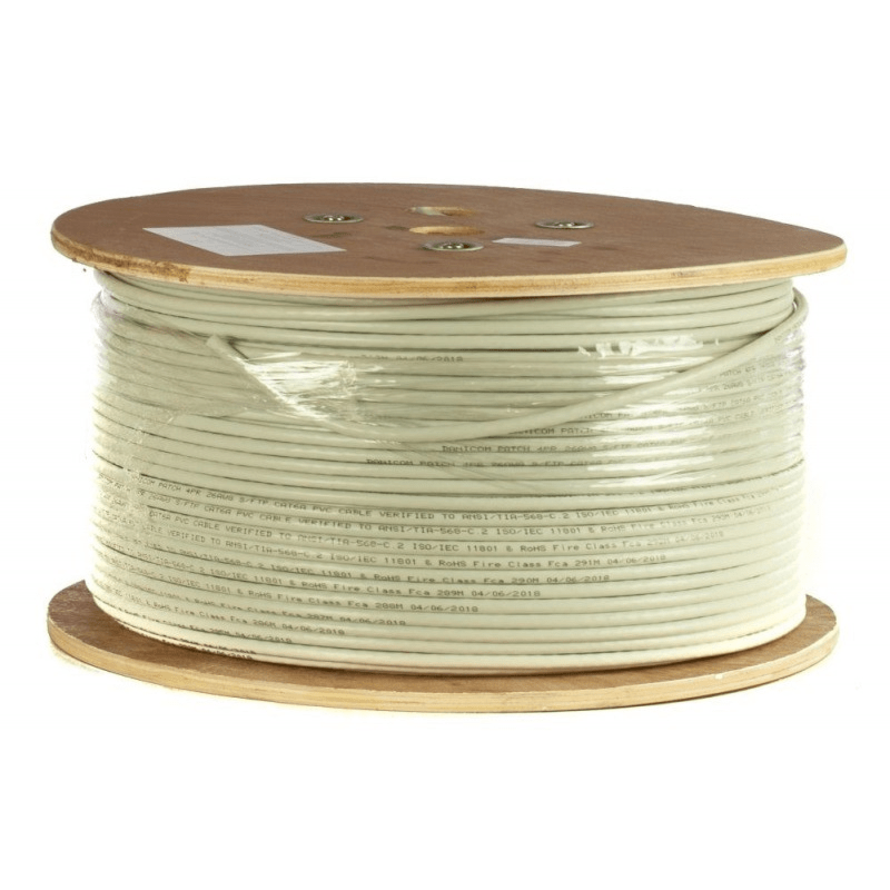 DANICOM Cat6a SFTP internetkabel op rol 305m solid rood LSZH (B2ca)