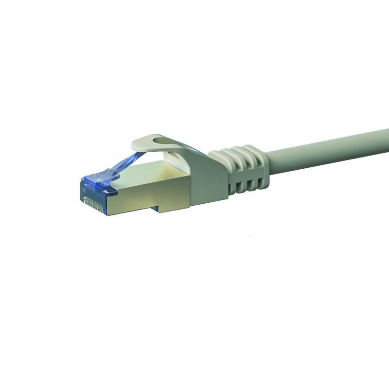 Cat6a internetkabel 5m grijs 100% koper - extra afgeschermd