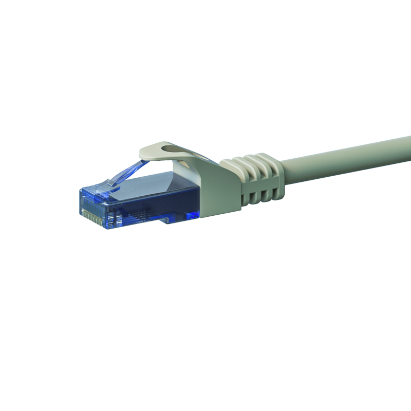 Cat6a internetkabel 5m grijs 100% koper - onafgeschermd