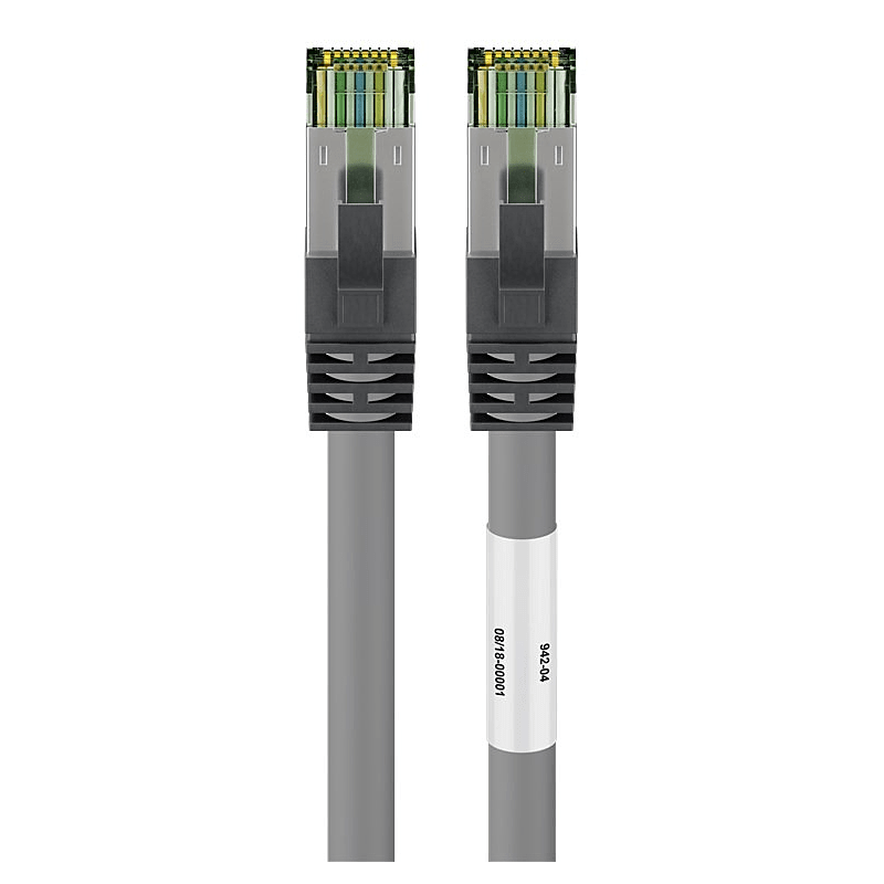 Cat8 internetkabel 2m grijs 100% koper - extra afgeschermd