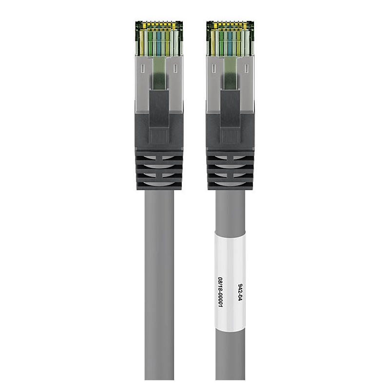 Cat8 internetkabel 3m grijs 100% koper - extra afgeschermd
