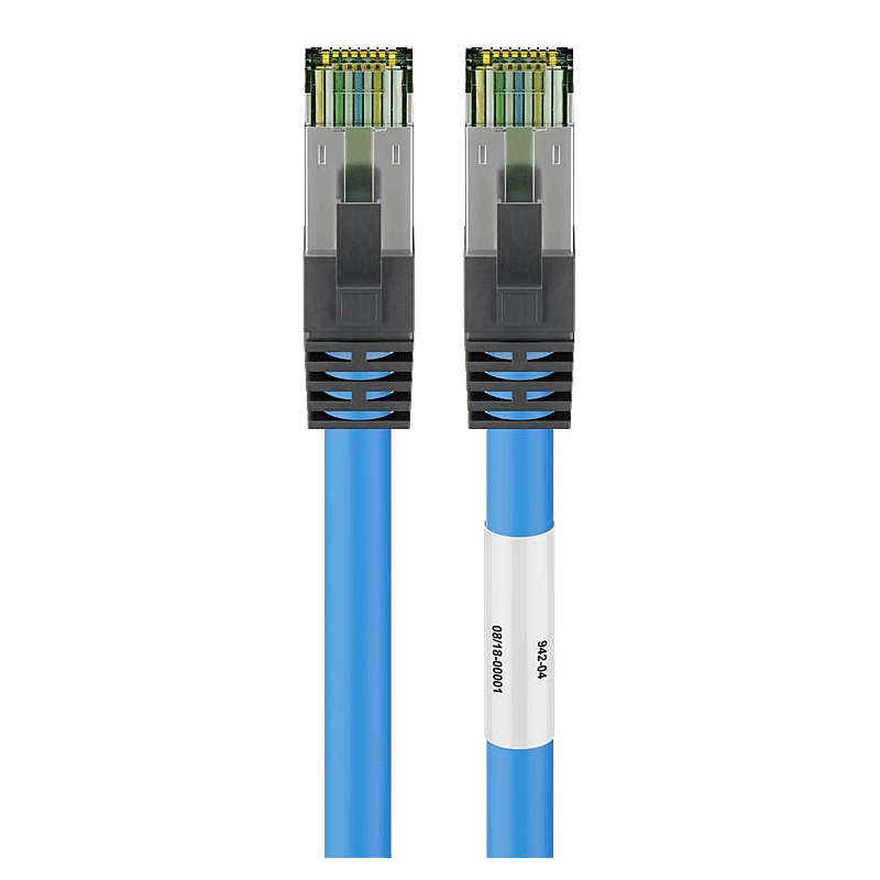 Cat8 internetkabel 3m blauw 100% koper - extra afgeschermd