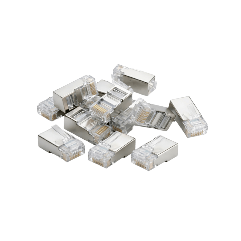 DANICOM FTP CAT6 RJ45 Connector - voor stugge kern - 10 stuks