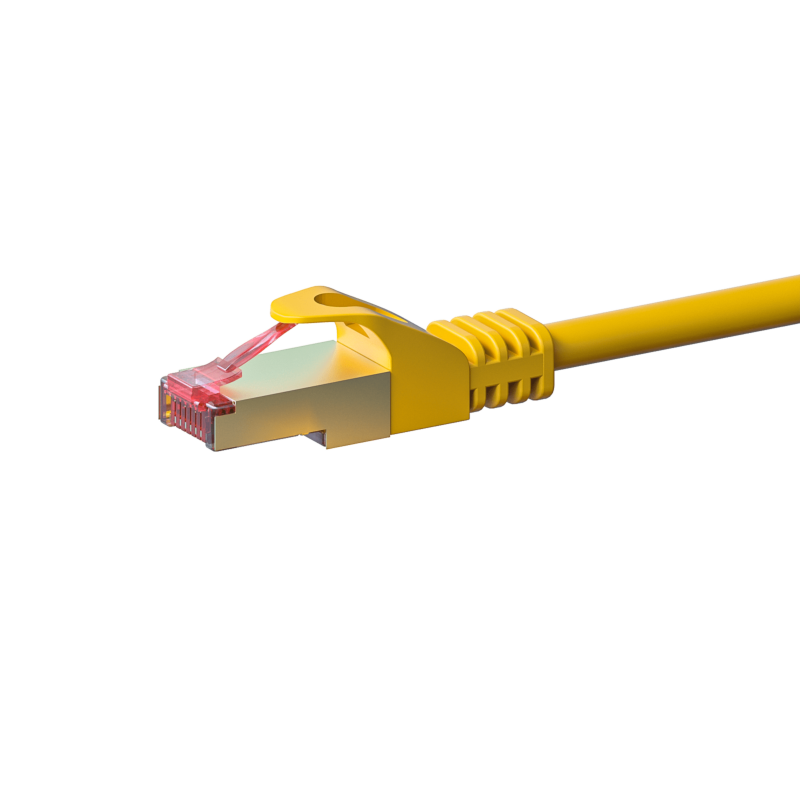 Cat6 internetkabel 2m geel 100% koper - extra afgeschermd