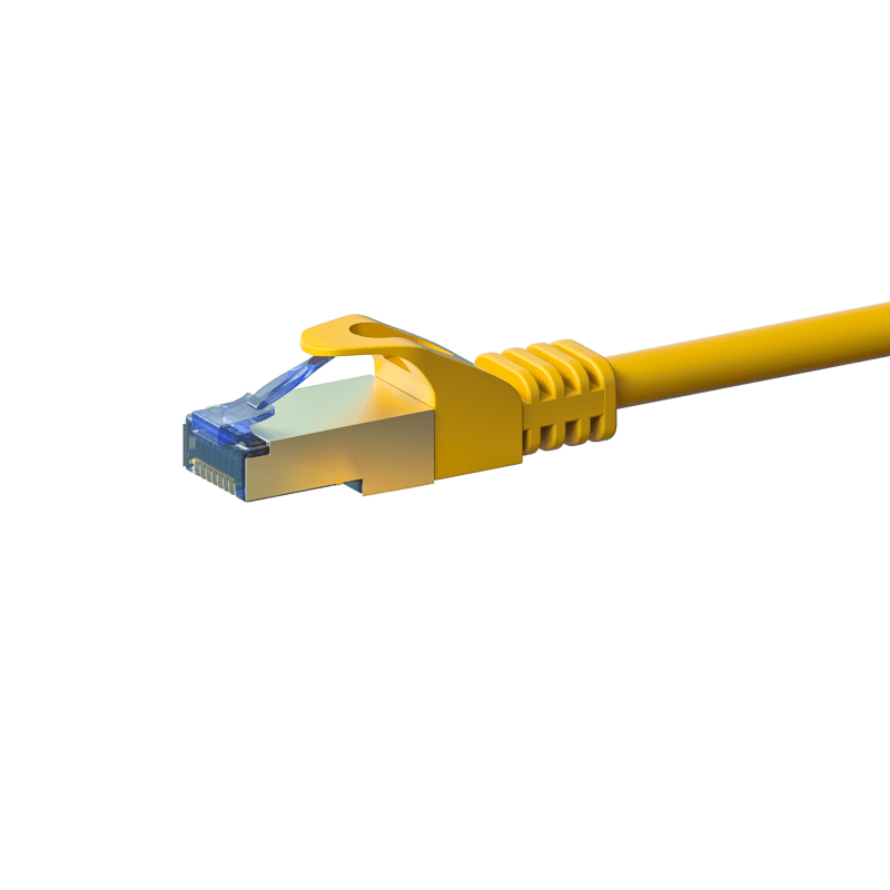 Cat6a internetkabel 2m geel 100% koper - extra afgeschermd