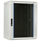 15U witte wandkast met glazen deur 600x450x770mm (BxDxH)