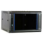 6U wandkast ongemonteerd met glazen deur 600x600x368mm (BxDxH)