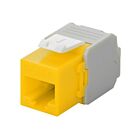 CAT6a keystone internetstekker geel LSA - onafgeschermd